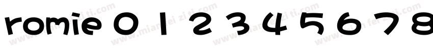 romie 0 1 2 3 4 5 6 7 8 9字体转换